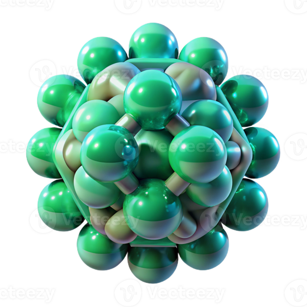 vibrant vintage A group of nanobots forming a complex structure, glowing with a soft green light, rendered in a microscopic style high resolution png