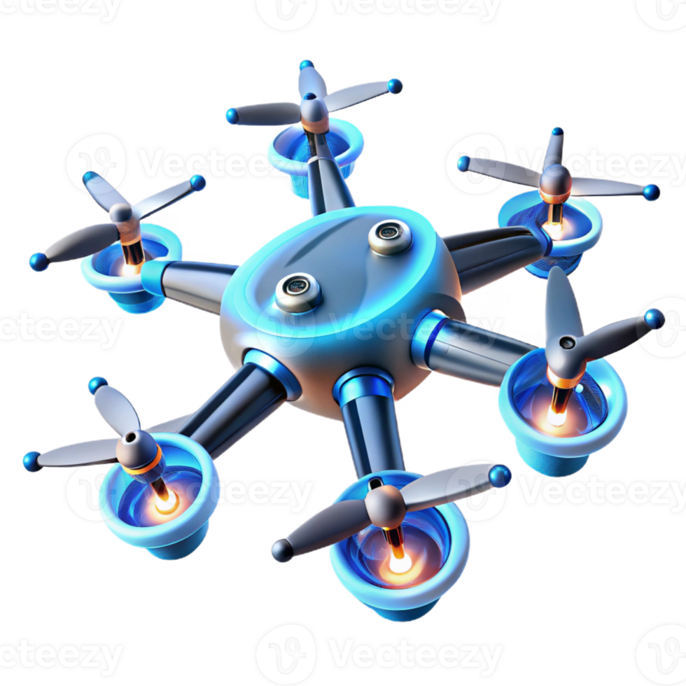 magnificent artistic A swarm of drones forming a complex aerial display, illuminated by synchronized flashing lights, rendered in a dynamic style original png