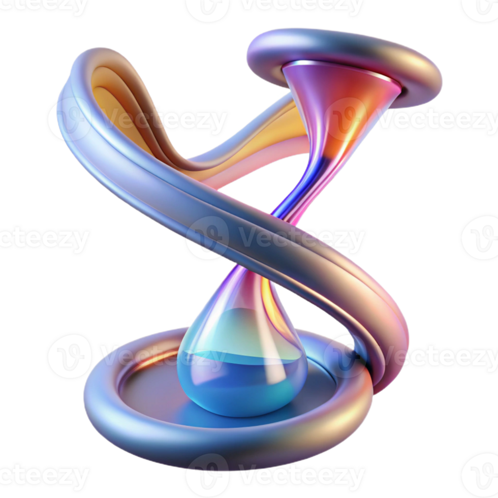 wonderful abstract An abstract representation of time, using flowing lines and changing colors, with dynamic lighting and a conceptual style premium png