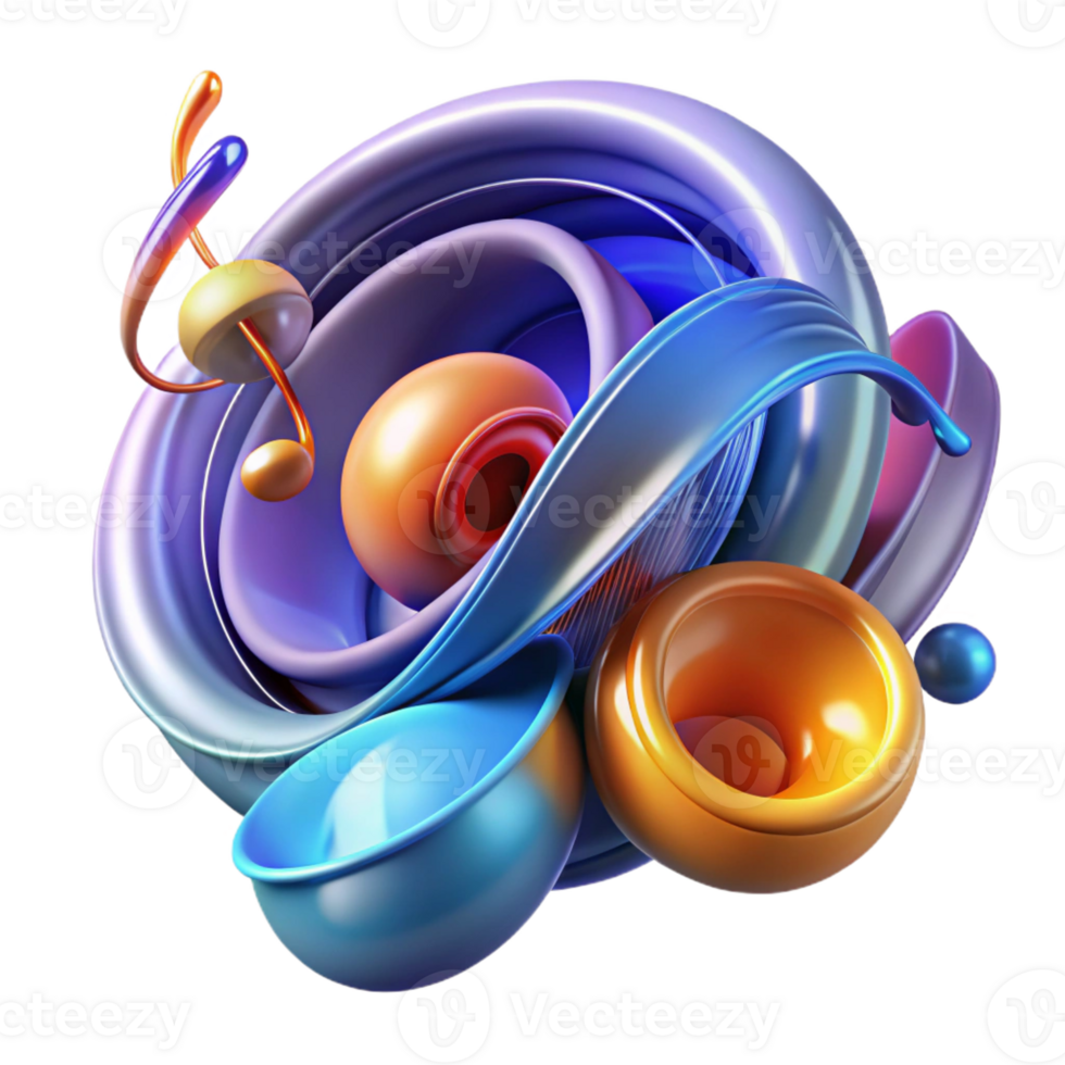 impressive contemporary An abstract interpretation of music, using swirling notes and dynamic rhythms, with energetic lighting and a synesthetic style high resolution png