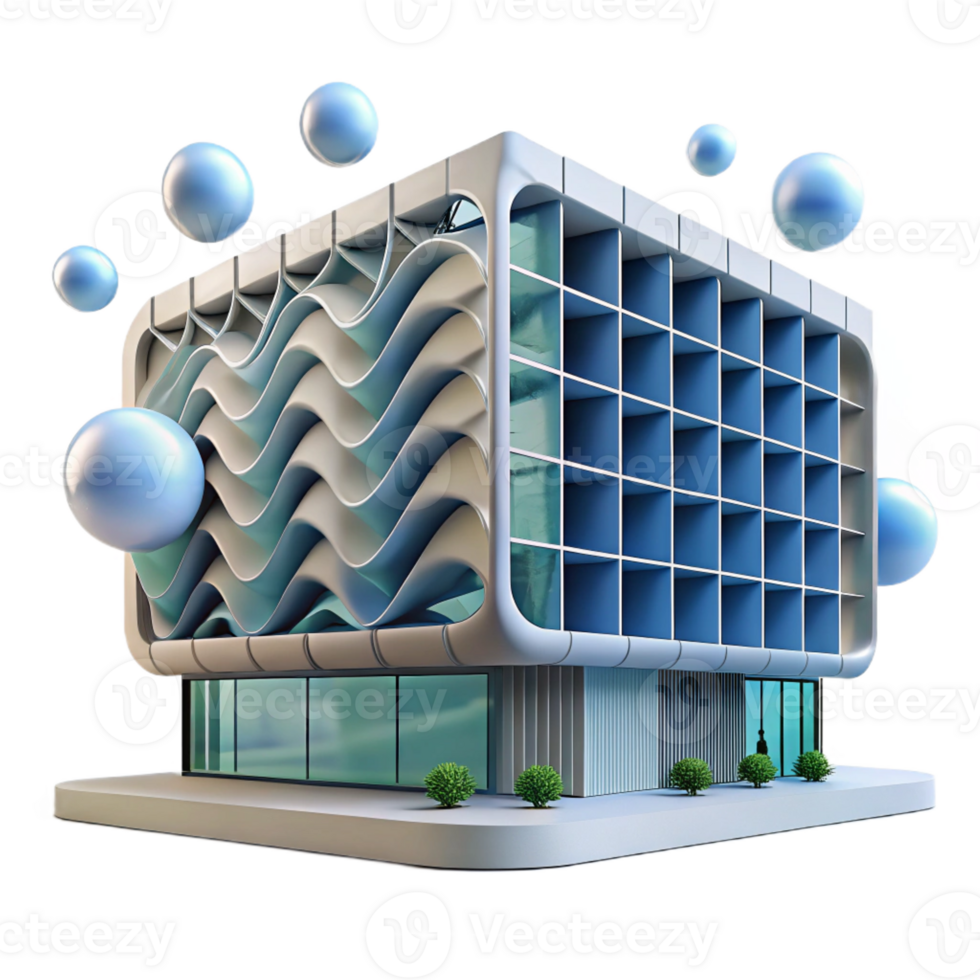 impressive vintage Kinetic facade, moving elements responding to environmental conditions, dynamic architecture style, daylight rendering high resolution png