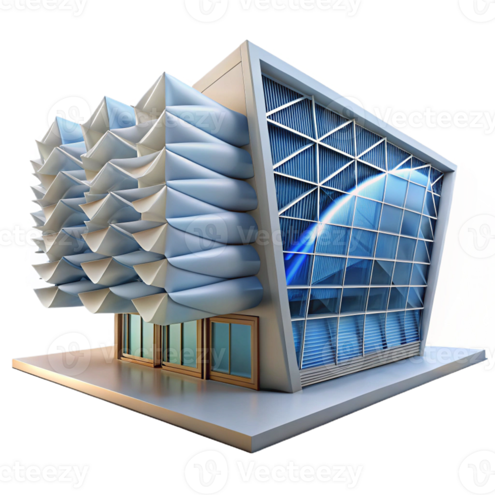 stunning creative Kinetic facade, moving elements responding to environmental conditions, dynamic architecture style, daylight rendering exclusive png