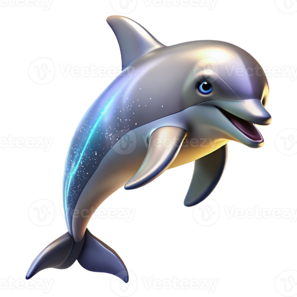 impressive vintage A playful bottlenose dolphin leaping out of the ocean, illuminated by sparkling sunlight, in a dynamic, photorealistic style detailed png
