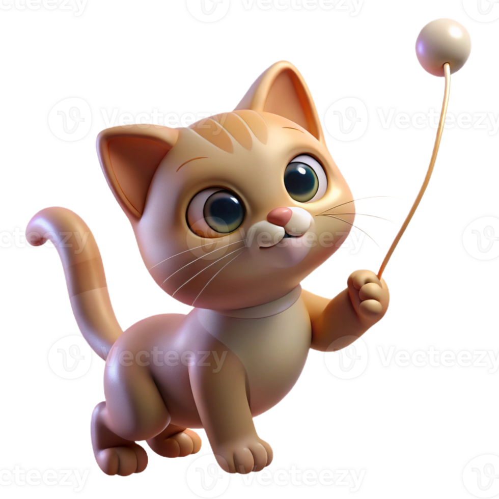 impressive modern A playful kitten batting at a string, illuminated by soft window light, in a charming, photographic style high resolution png