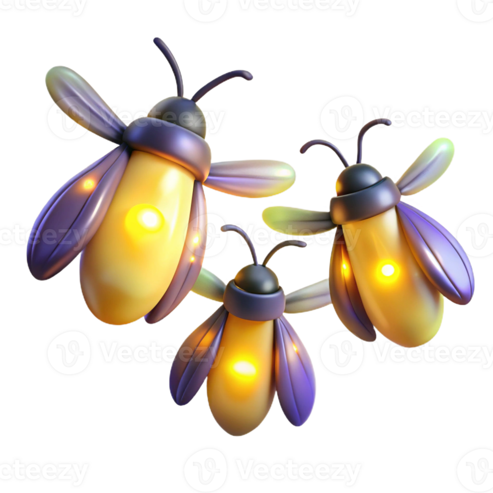extraordinary rustic A group of fireflies glowing in the twilight, soft ethereal light, magical realism style high quality png