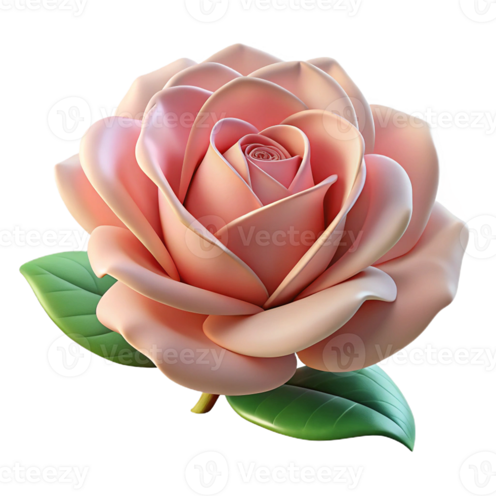 extraordinary abstract A close-up of a blooming rose, delicate pink petals and green leaves, soft diffused light, macro photography style authentic png