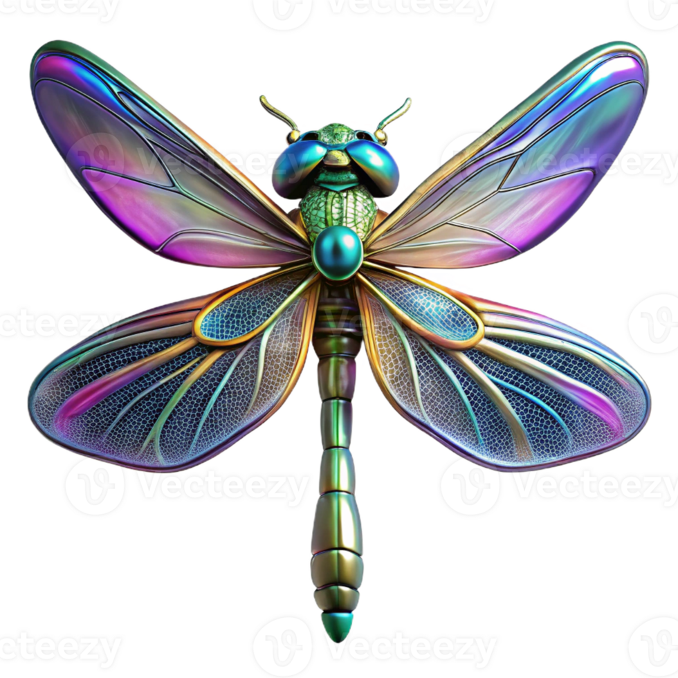 elegant classic A close-up of a dragonfly's iridescent wings, intricate details and vibrant colors, macro photography style professional png