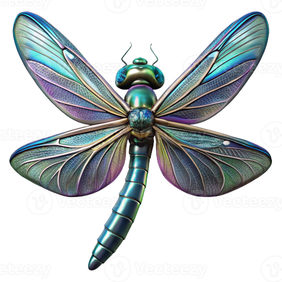 extraordinary vintage A close-up of a dragonfly's iridescent wings, intricate details and vibrant colors, macro photography style detailed png