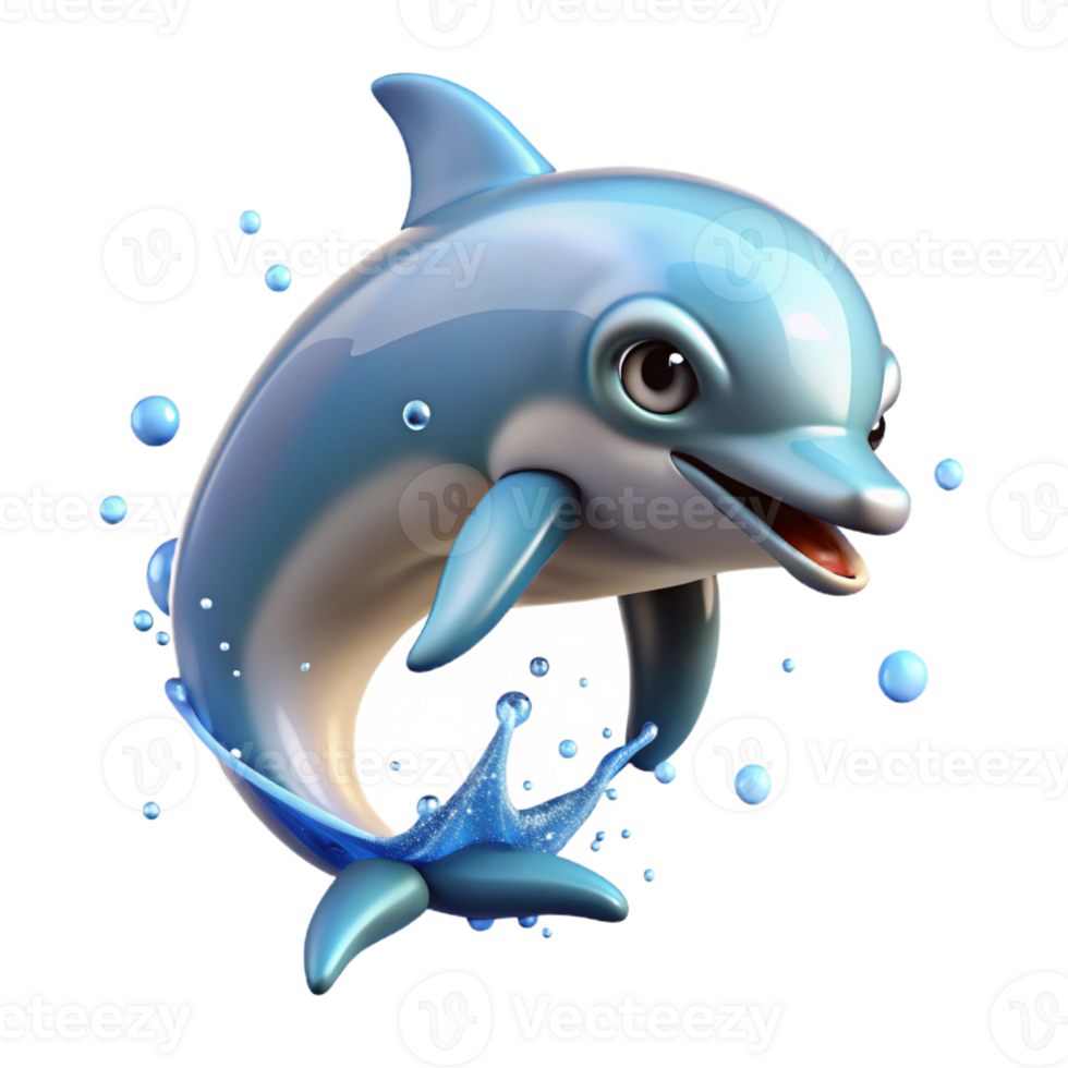 beautiful contemporary A playful dolphin leaping out of the ocean, sparkling water droplets, dynamic and energetic, nature photography exclusive png