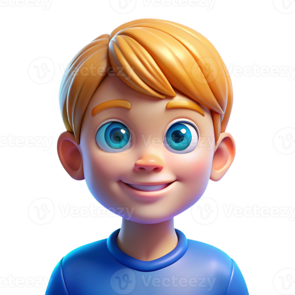 stunning modern Portrait of a child with bright blue eyes and a mischievous grin, lit by natural window light, in an impressionistic style 4K png