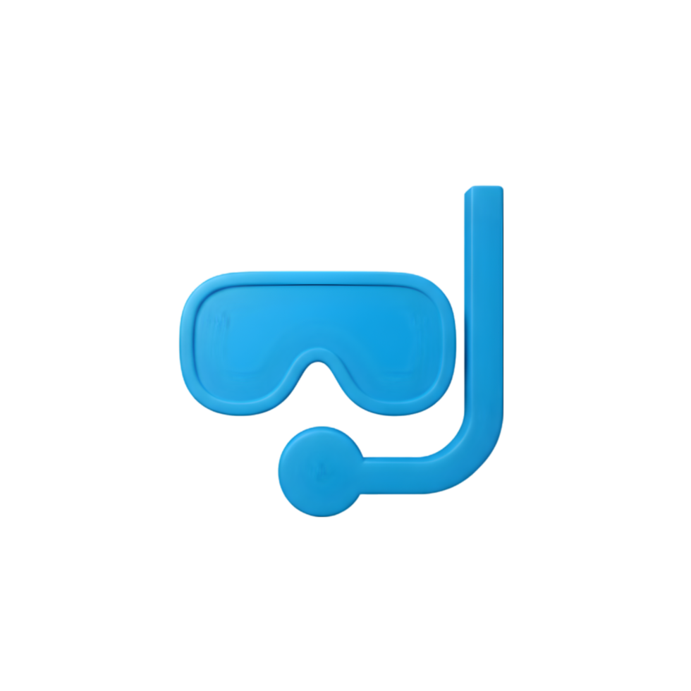 Dive into the Underwater World Snorkeling Equipment Icon 3D Render png