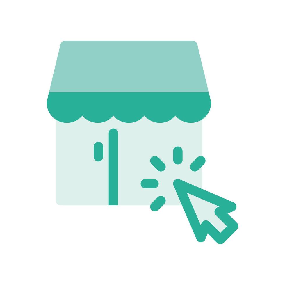 A minimalistic symbol reflecting the essence of the online store vector