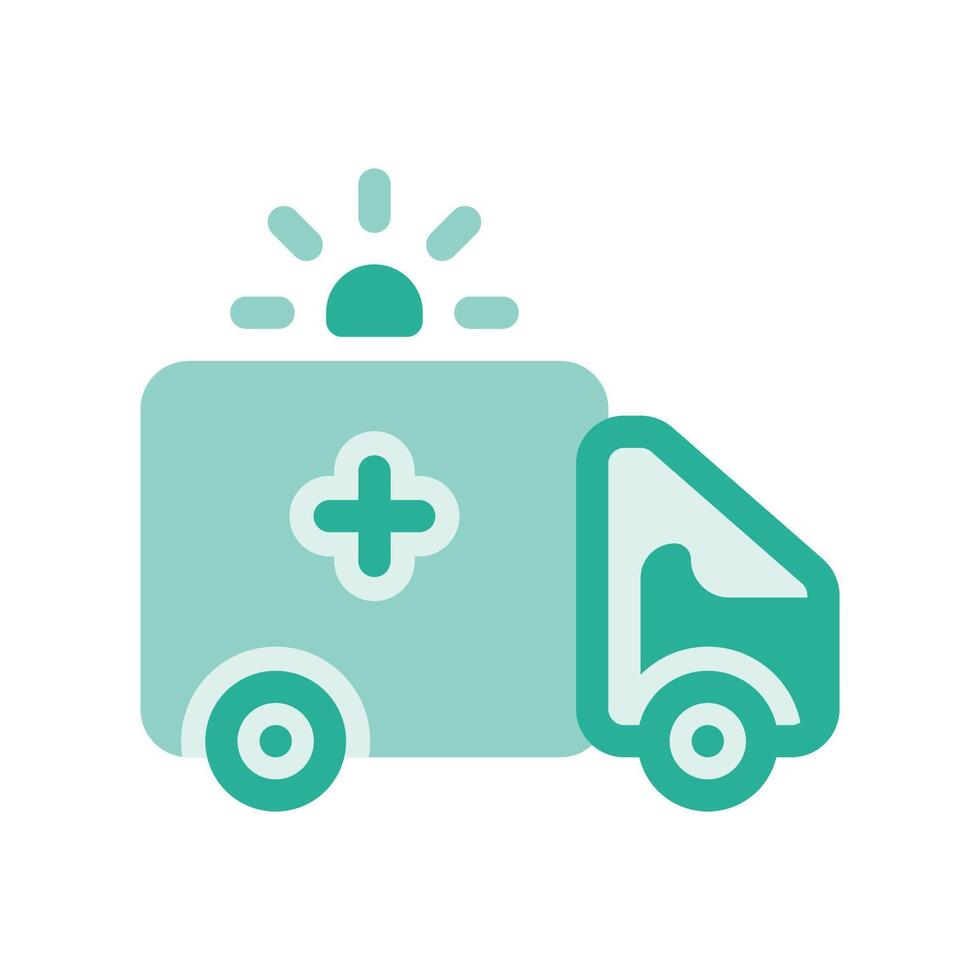 A minimalistic symbol reflecting the essence of the ambulance vector