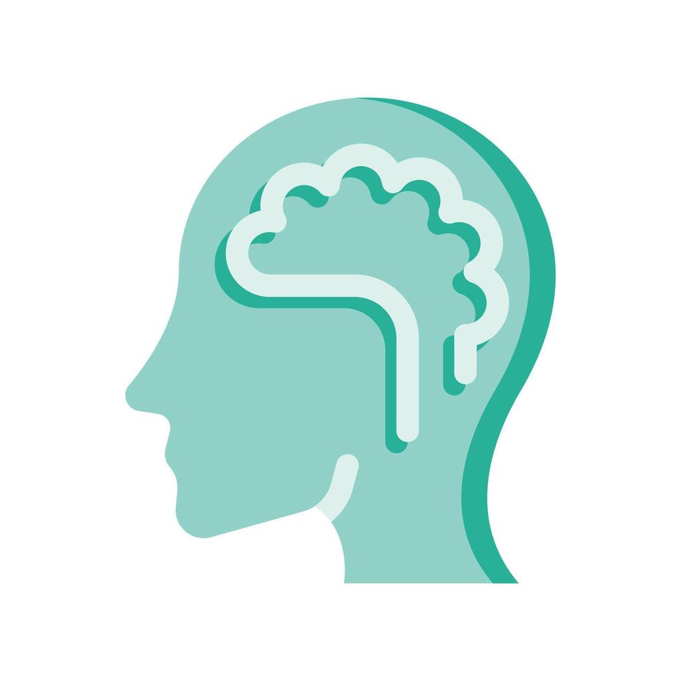 A minimalistic symbol reflecting the essence of the mind, brain vector