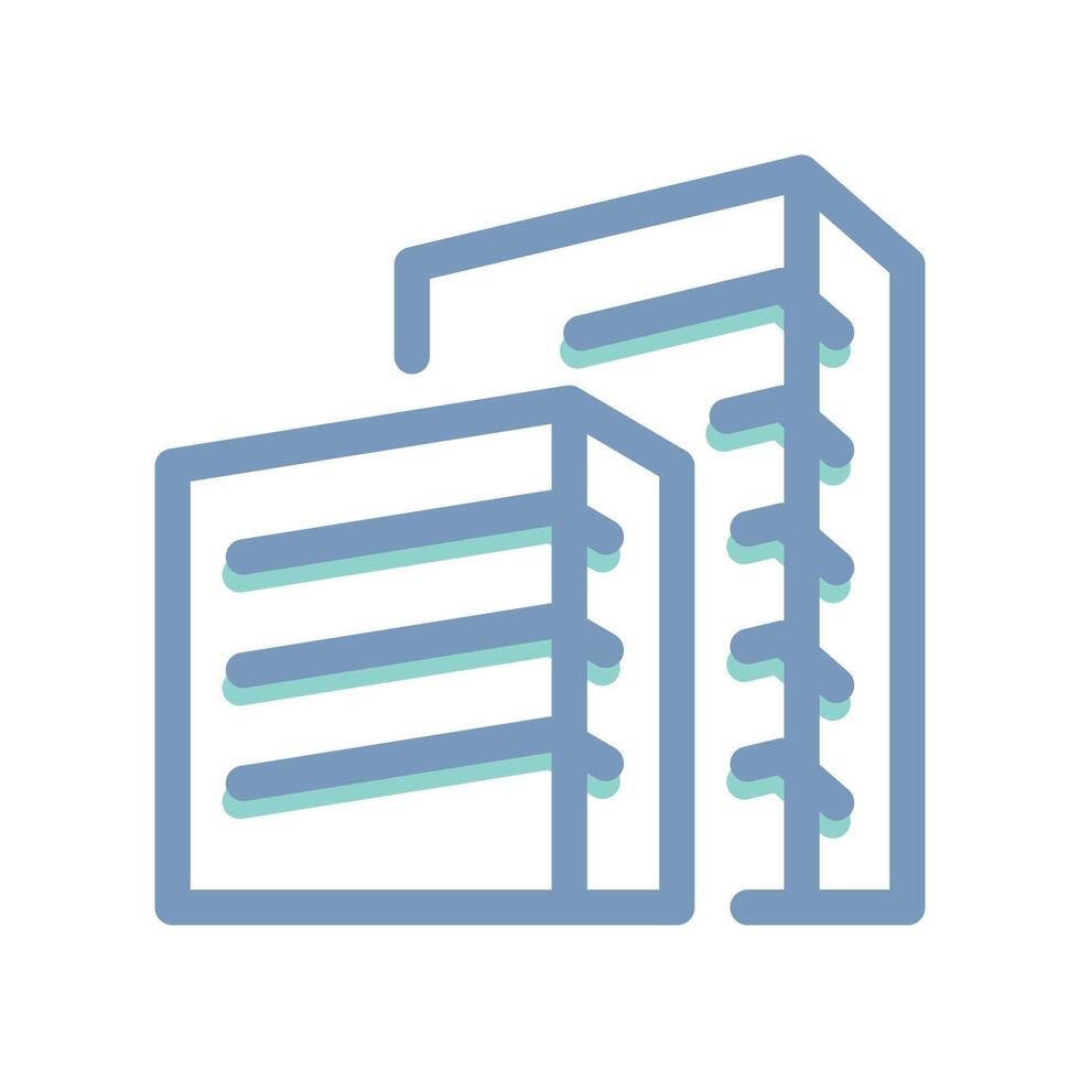 An icon made in a simplified style high rise building vector