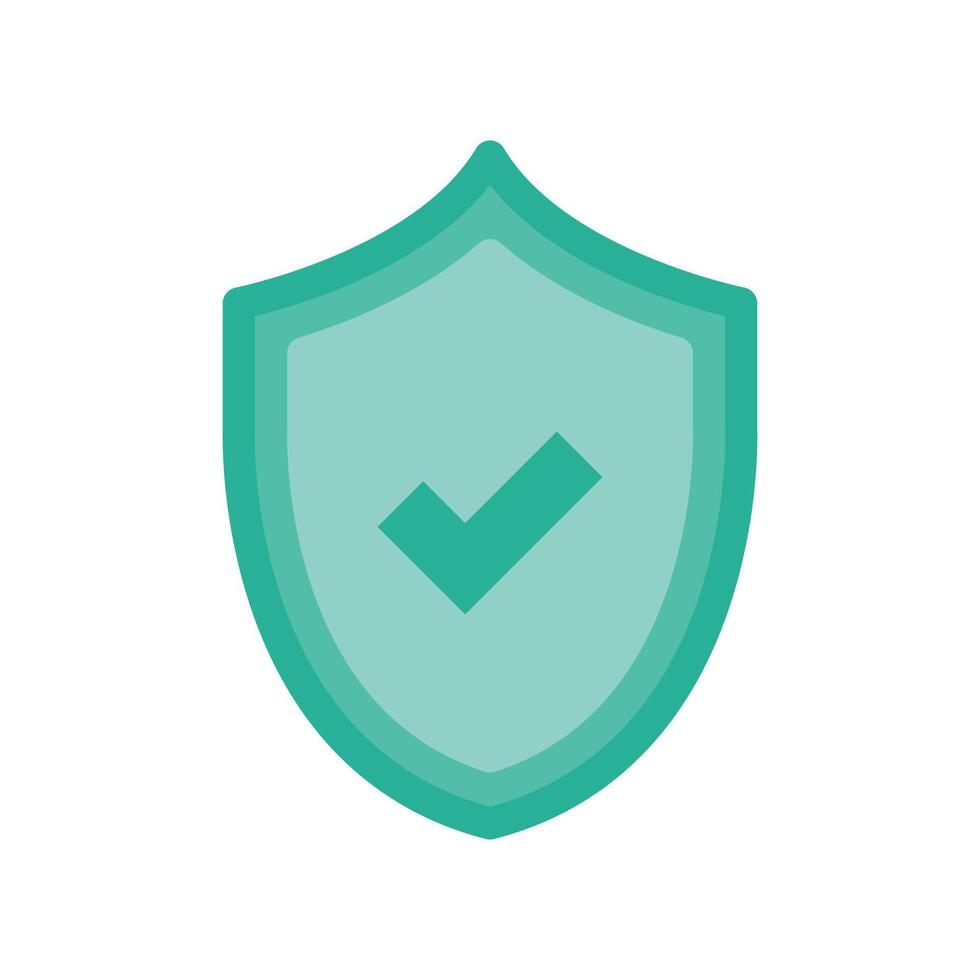 A minimalistic symbol reflecting the essence of the shield, checkmark vector
