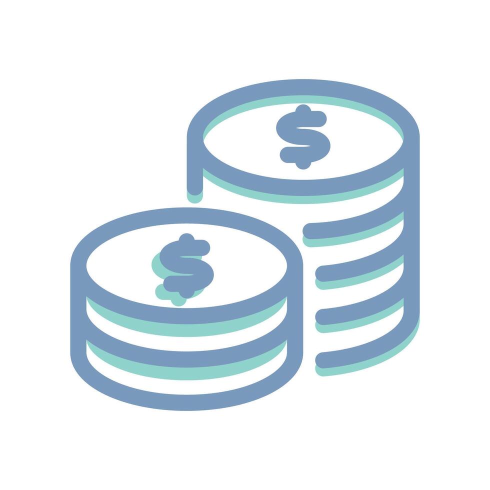 An icon made in a simplified style stack of coins vector