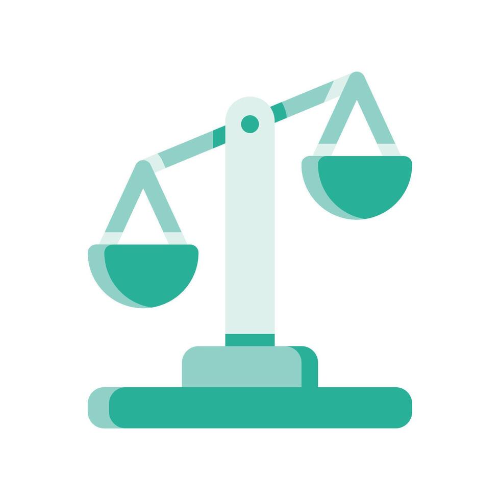 A minimalistic symbol reflecting the essence of the scales of justice vector
