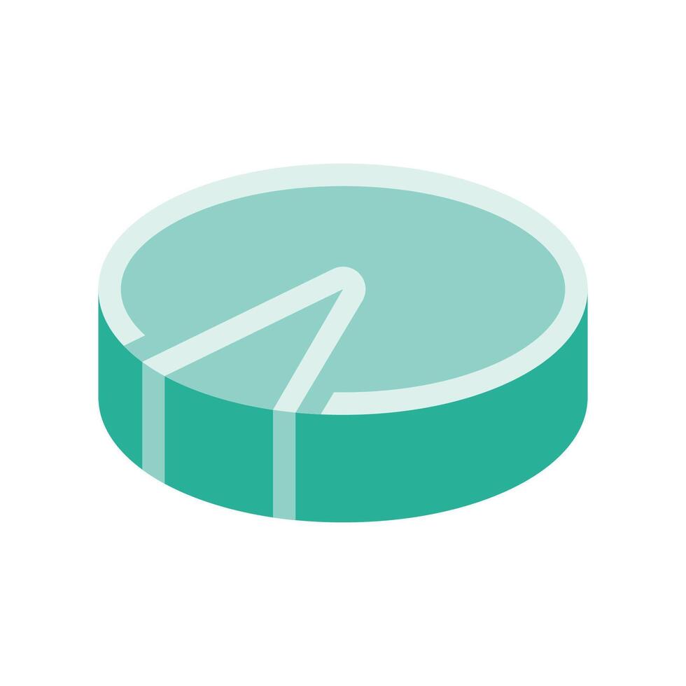 A minimalistic symbol reflecting the essence of the pie, schedule vector