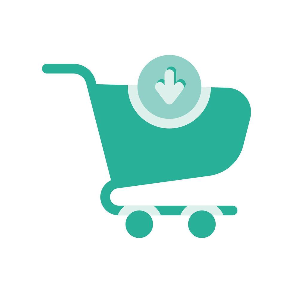 A minimalistic symbol reflecting the essence of the shopping cart, add vector