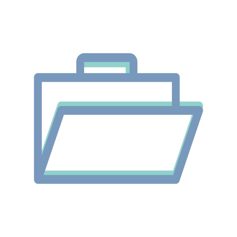 An icon made in a simplified style open portfolio vector