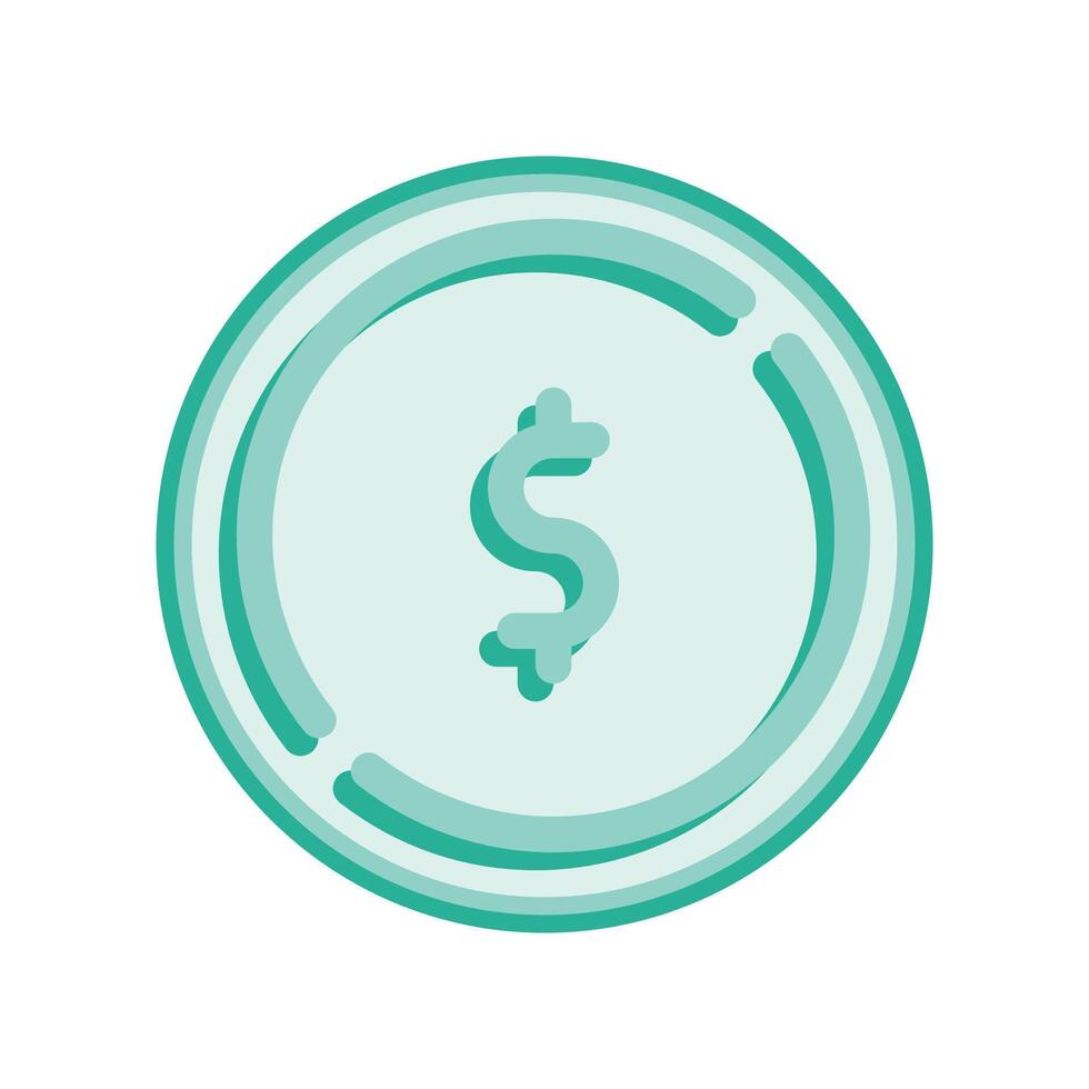 A minimalistic symbol reflecting the essence of the coin, cent vector