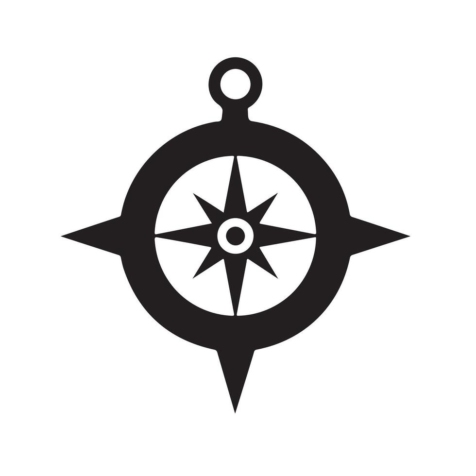 Compass icon. Wind rose sign for app and website vector