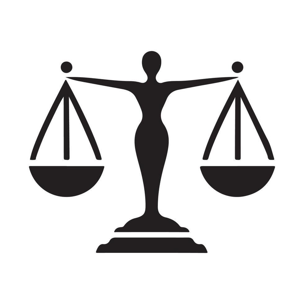 Scales of justice symbol. illustration vector