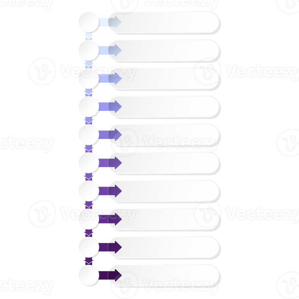 Infographic with 10 steps, process or options. Blue tone. png