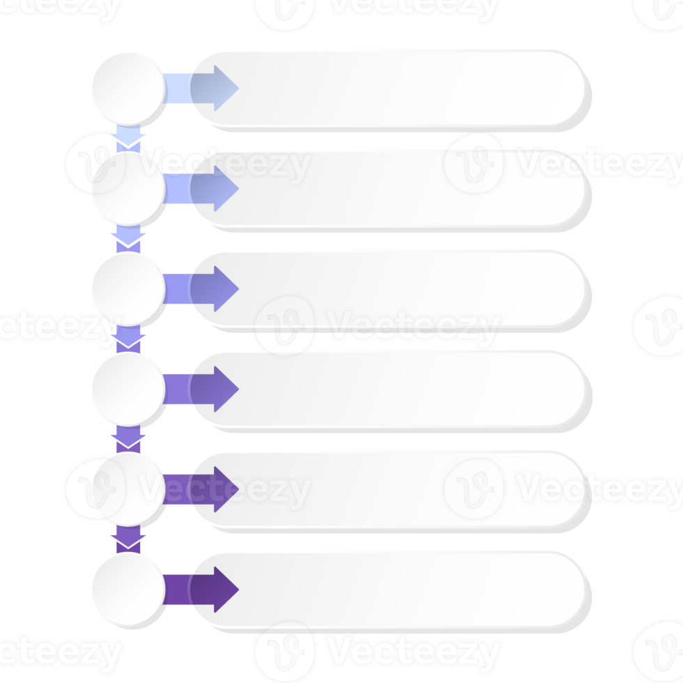 Infographic with 6 steps, process or options. Blue tone. png