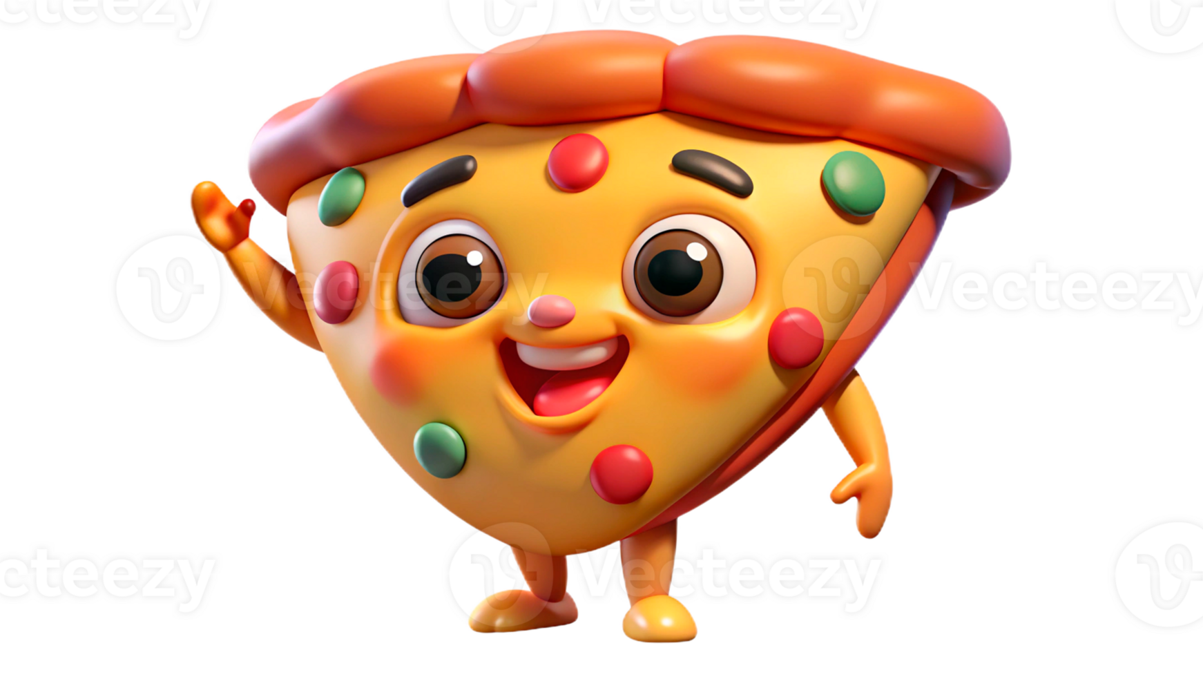 3d rendered illustration of a piece of pizza png