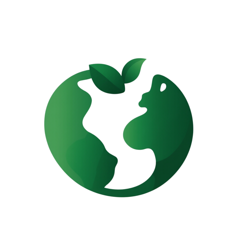 Stylized globe with North America prominently displayed. png