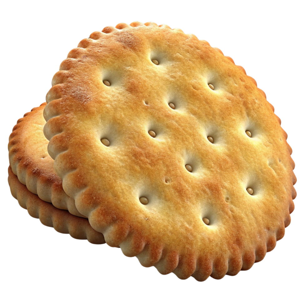 Two golden brown cracker. png