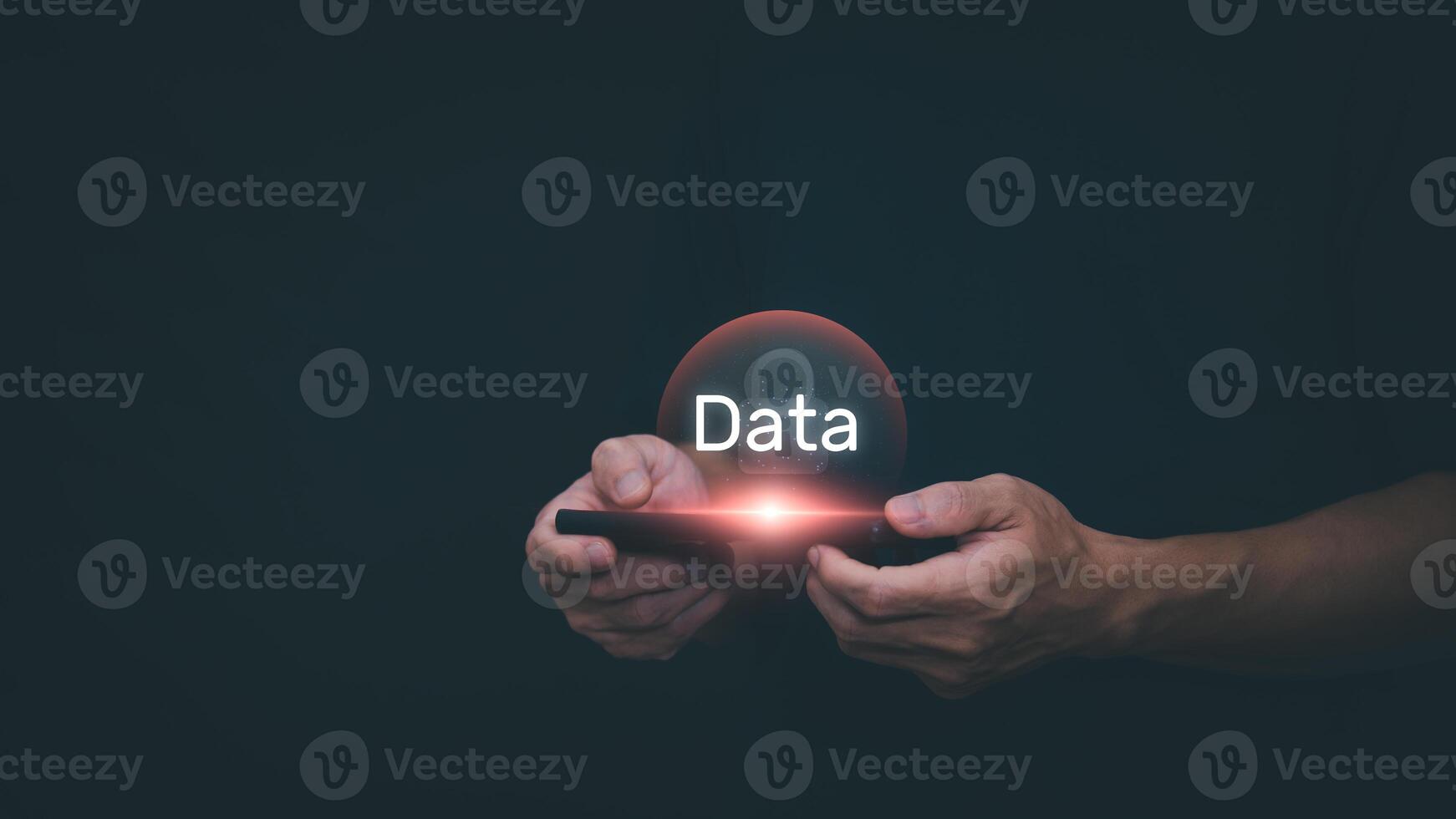 data on smartphone screen photo