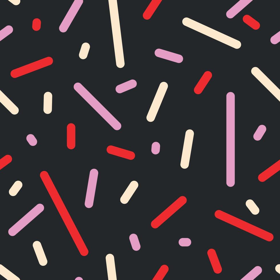 Black festive holiday pattern with doodles vector