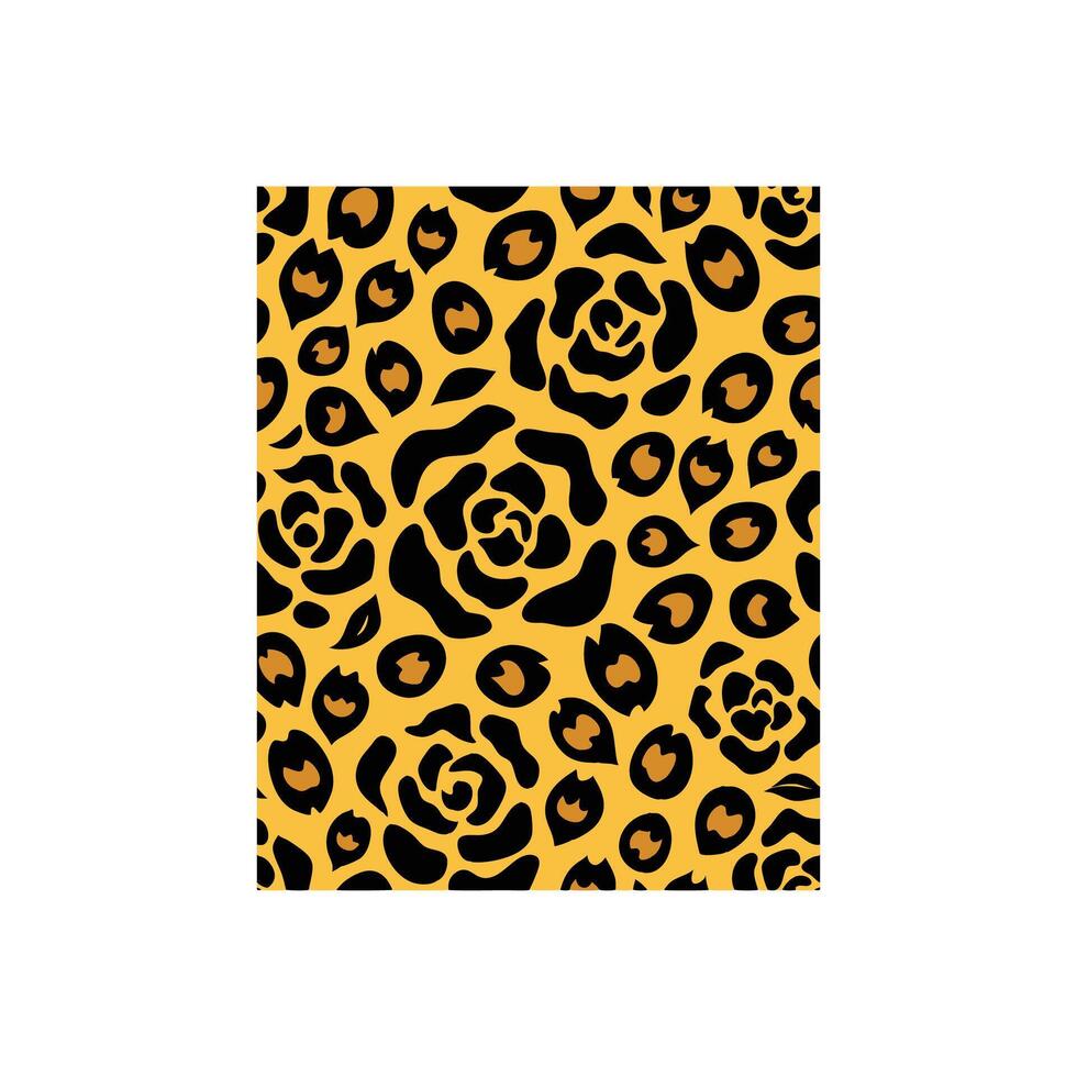 Bold Leopard Print Pattern Background Illustration Design vector