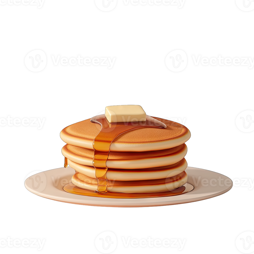 Stack of pancakes breakfast food with butter and maple syrup delicious homemade pancake recipe food photo png
