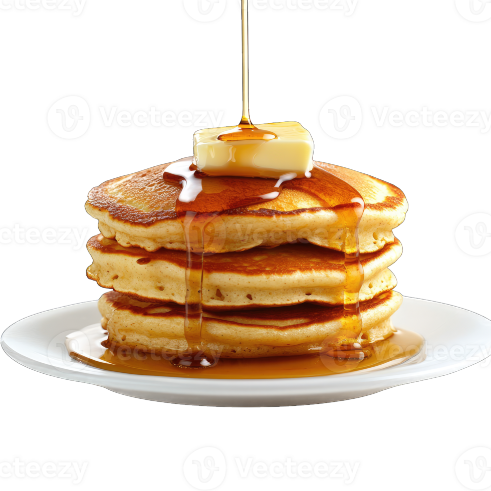 Stack of pancakes with butter and syrup breakfast food photography delicious dessert sweet treat yummy png
