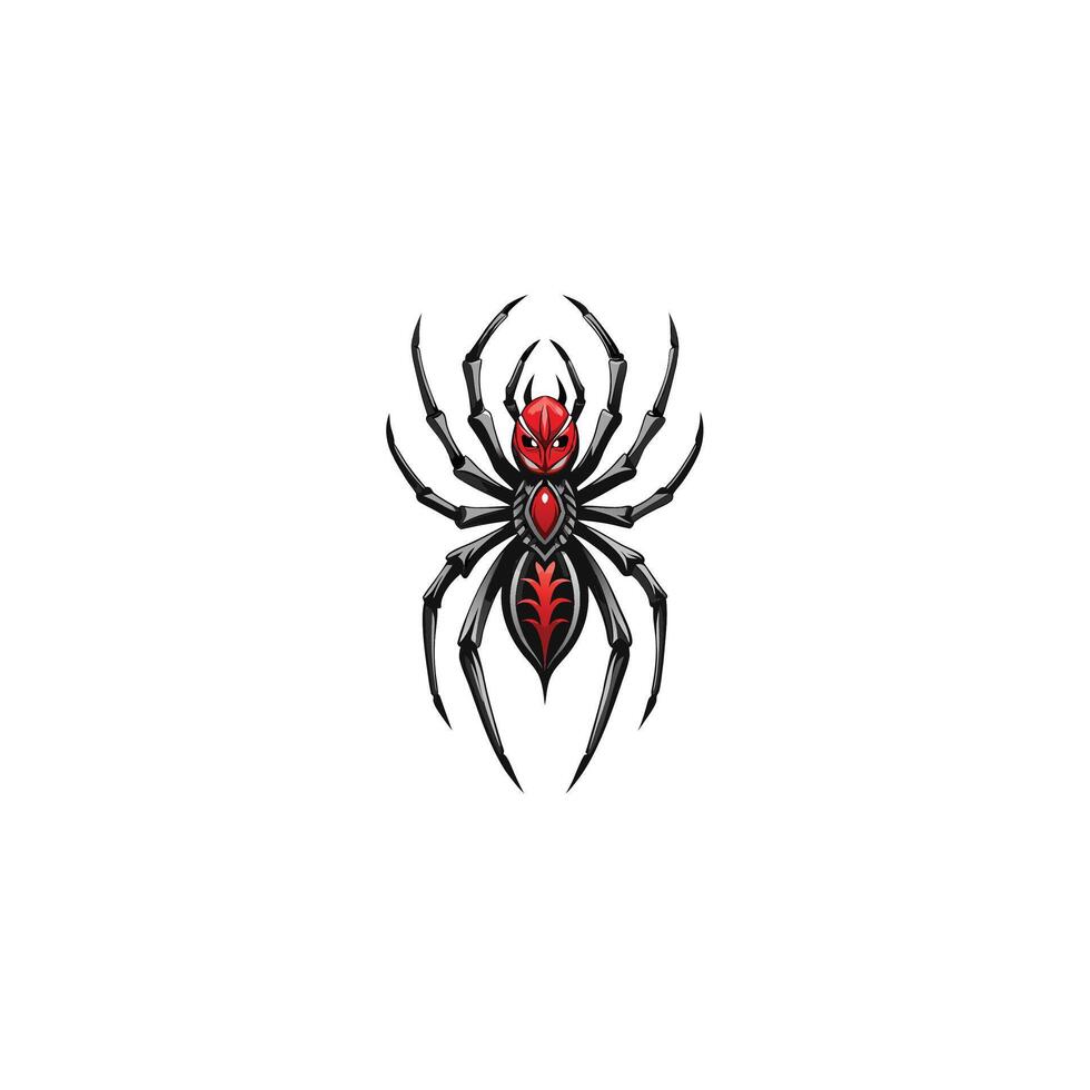 Realistic Poisonous Spider Illustration Design vector