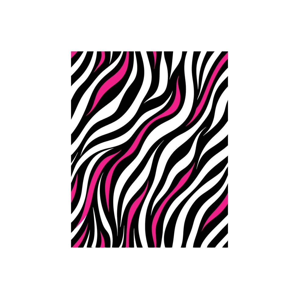 Stylish Black and White Zebra Stripes Design vector