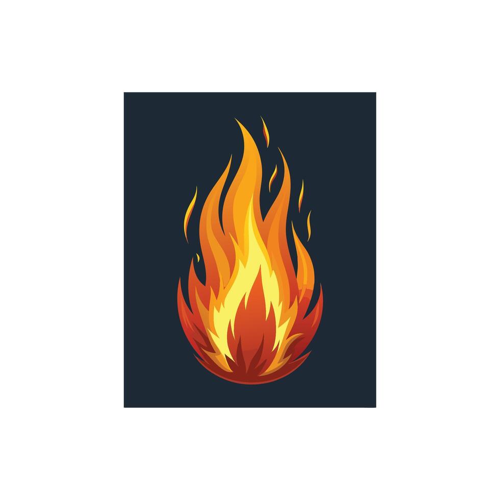 Glowing Fire and Smoke Illustration Design vector