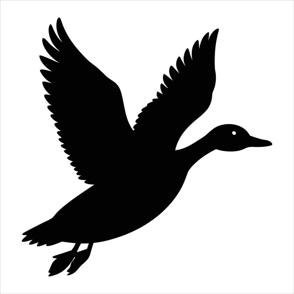 Black Duck Silhouette vector