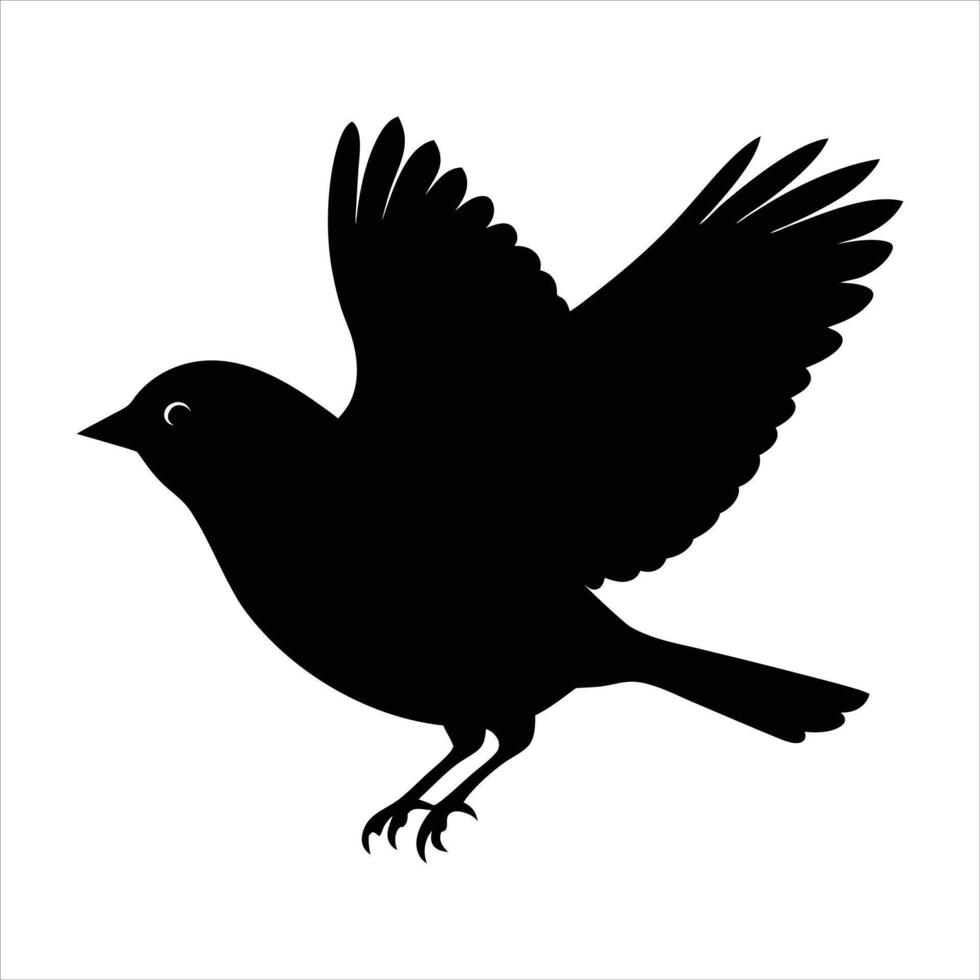 Song Sparrow Silhouette vector