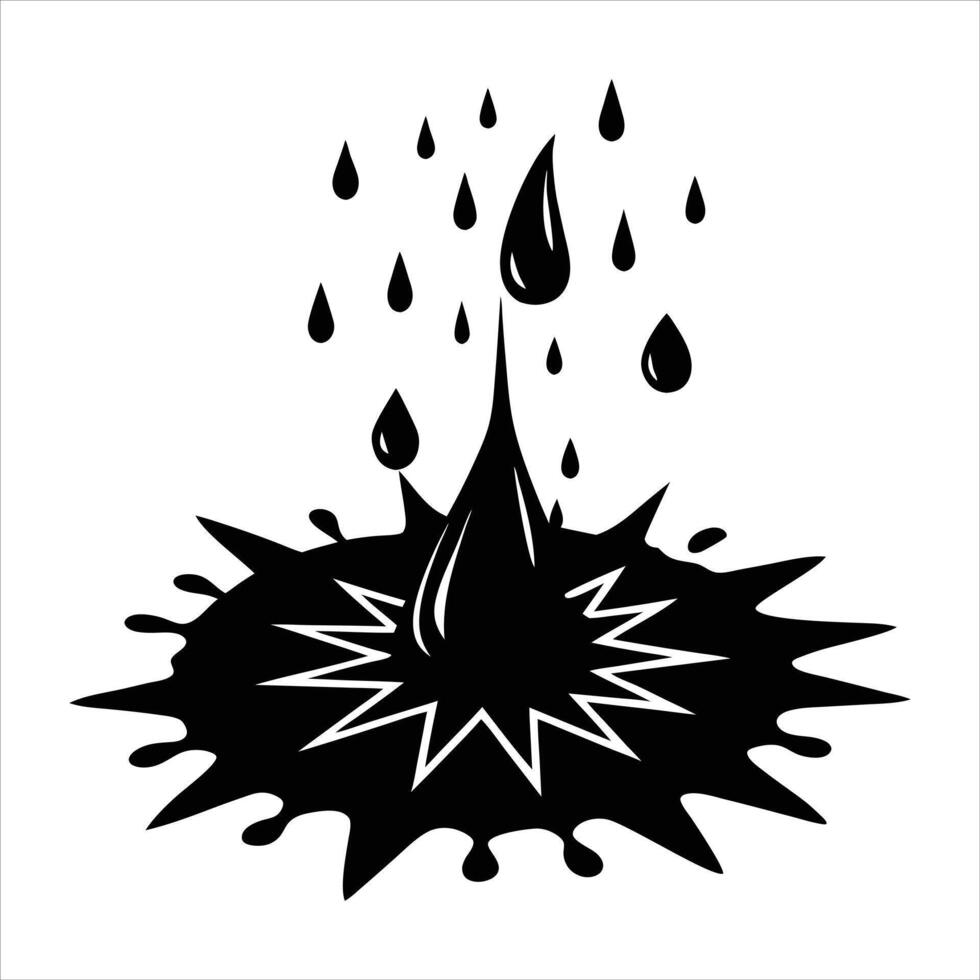 Set of black Splash water vector