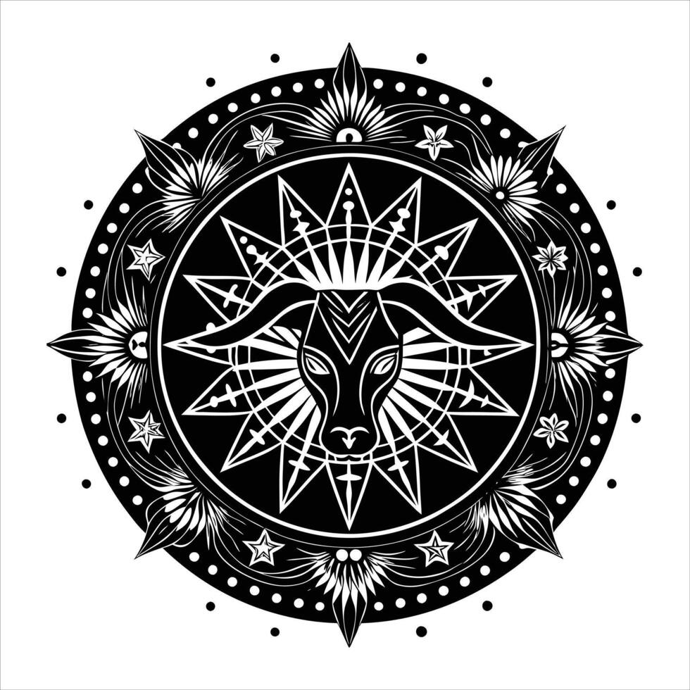 A goat with goat face vector
