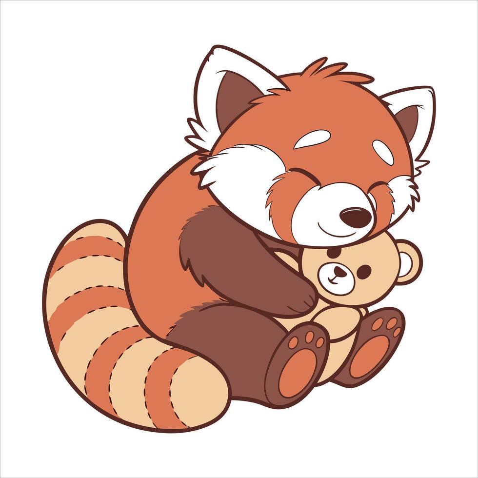 Teddy Bear Hugging vector