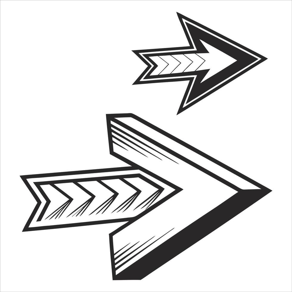 Black Arrow On White vector