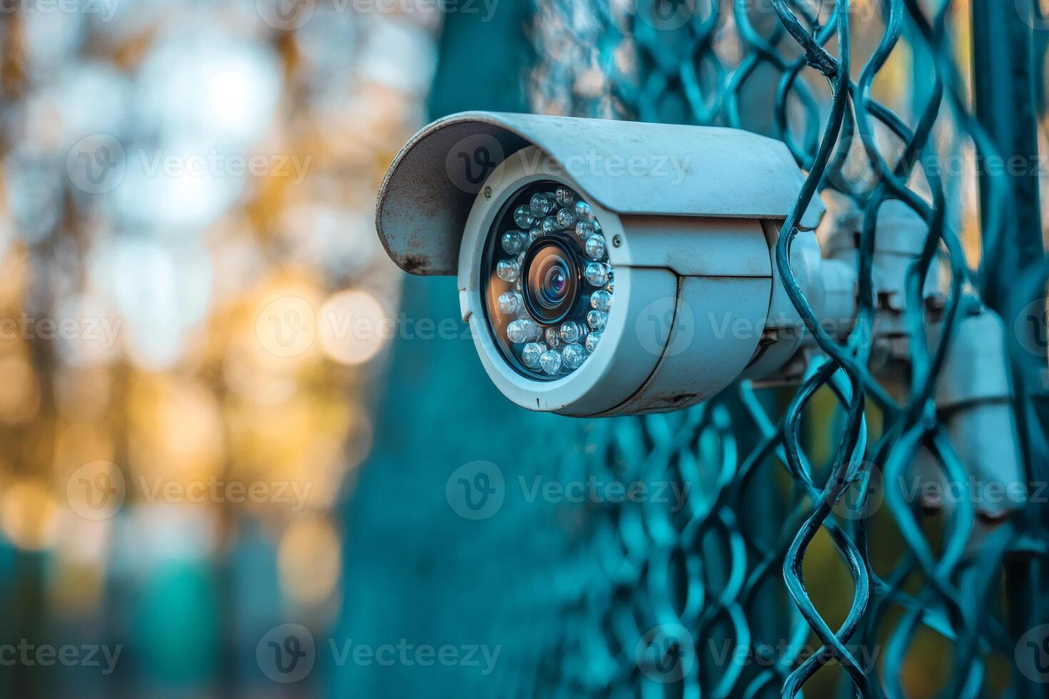 Security camera watching over property, ensuring safety and surveillance photo