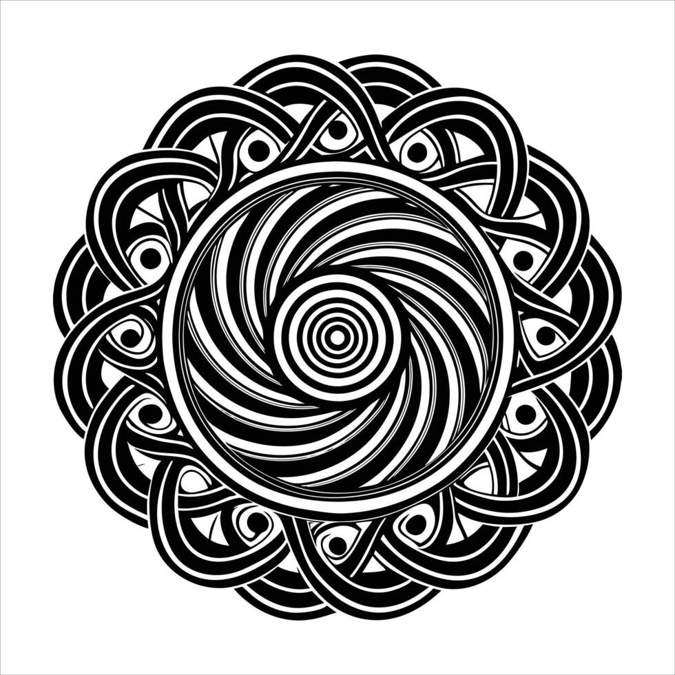 Intricate Celtic Spiral vector
