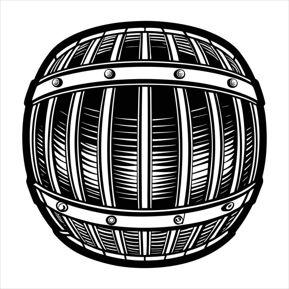 Wooden Beer Barrel vector